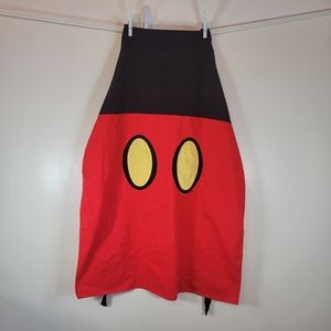 Disney Parks Classic Mickey Mouse Full Apron Black Red Yellow Buttons